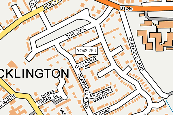 YO42 2PU map - OS OpenMap – Local (Ordnance Survey)