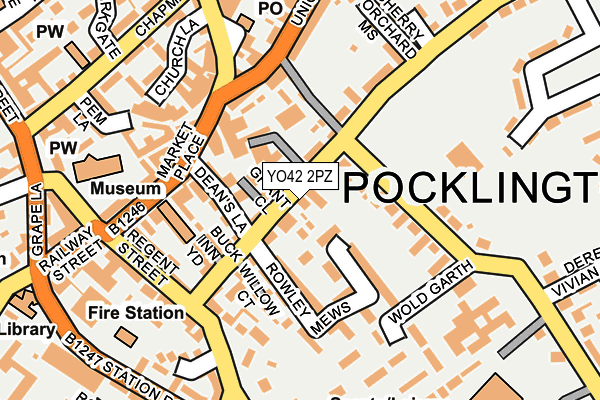 YO42 2PZ map - OS OpenMap – Local (Ordnance Survey)