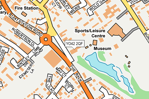 YO42 2QF map - OS OpenMap – Local (Ordnance Survey)