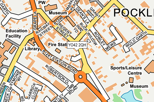 YO42 2QH map - OS OpenMap – Local (Ordnance Survey)