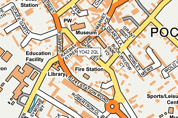 YO42 2QL map - OS OpenMap – Local (Ordnance Survey)