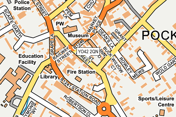 YO42 2QN map - OS OpenMap – Local (Ordnance Survey)
