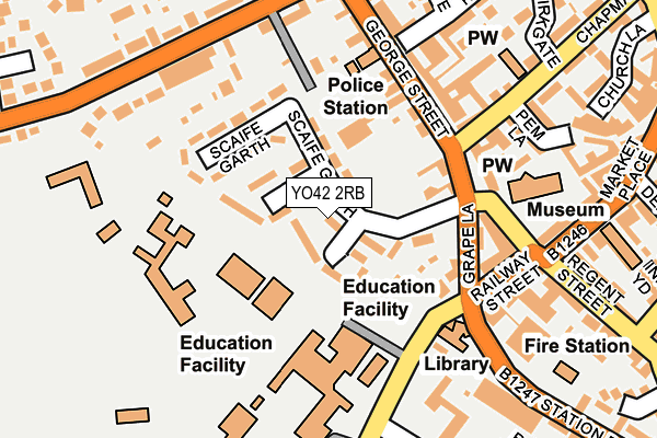 YO42 2RB map - OS OpenMap – Local (Ordnance Survey)