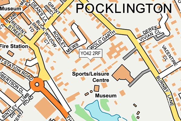 YO42 2RF map - OS OpenMap – Local (Ordnance Survey)