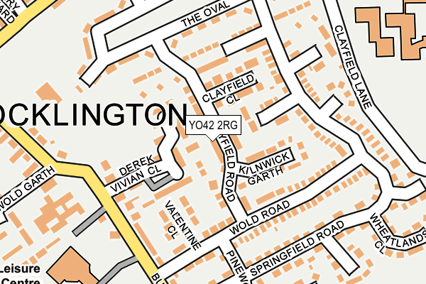 YO42 2RG map - OS OpenMap – Local (Ordnance Survey)