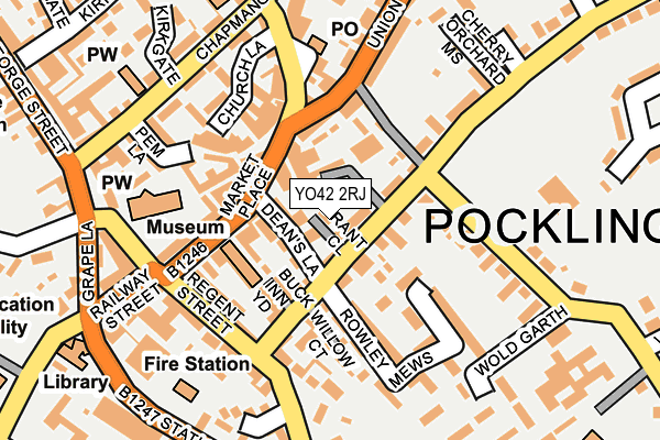 YO42 2RJ map - OS OpenMap – Local (Ordnance Survey)