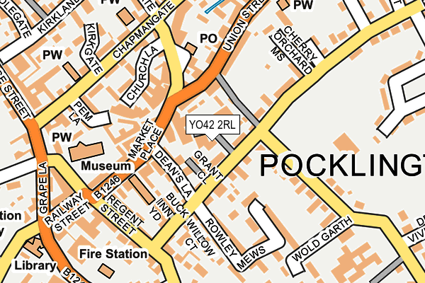 YO42 2RL map - OS OpenMap – Local (Ordnance Survey)