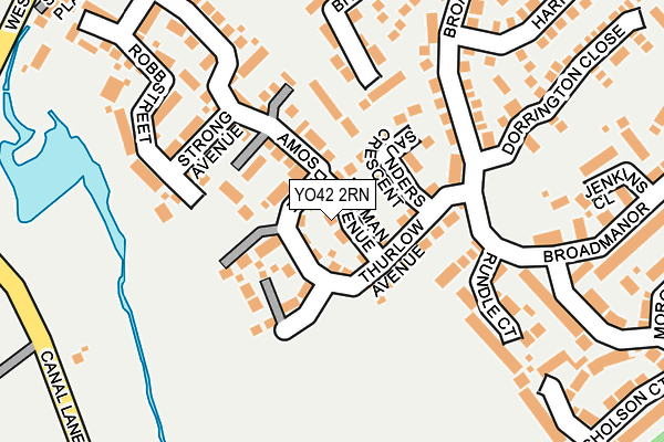 YO42 2RN map - OS OpenMap – Local (Ordnance Survey)