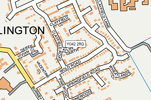 YO42 2RQ map - OS OpenMap – Local (Ordnance Survey)