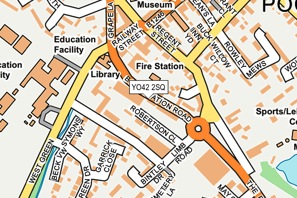 YO42 2SQ map - OS OpenMap – Local (Ordnance Survey)