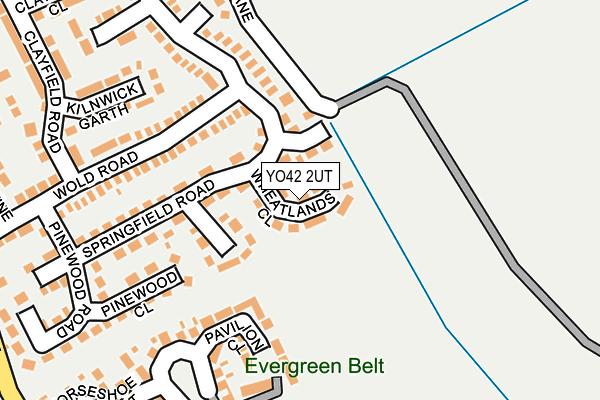 YO42 2UT map - OS OpenMap – Local (Ordnance Survey)