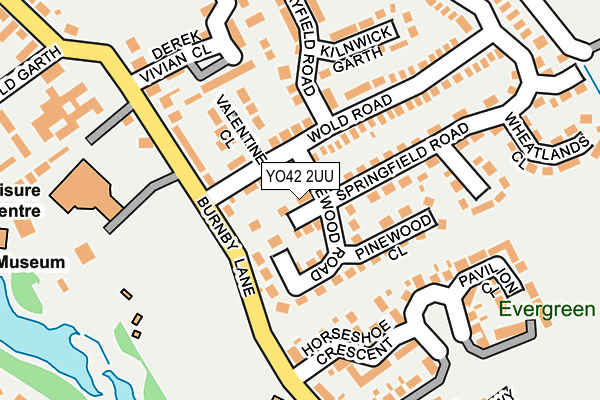 YO42 2UU map - OS OpenMap – Local (Ordnance Survey)