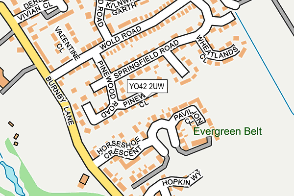 YO42 2UW map - OS OpenMap – Local (Ordnance Survey)