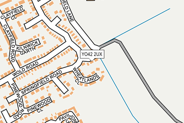 YO42 2UX map - OS OpenMap – Local (Ordnance Survey)