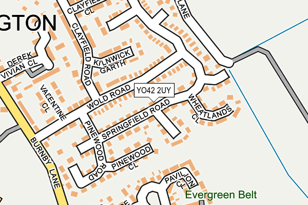 YO42 2UY map - OS OpenMap – Local (Ordnance Survey)