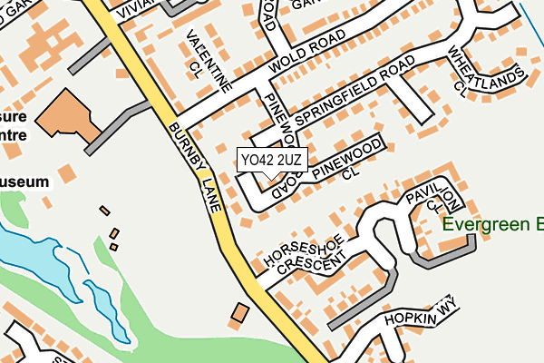 YO42 2UZ map - OS OpenMap – Local (Ordnance Survey)
