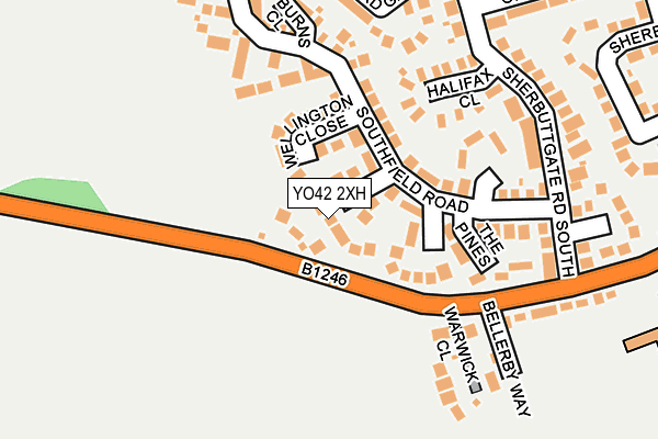 YO42 2XH map - OS OpenMap – Local (Ordnance Survey)