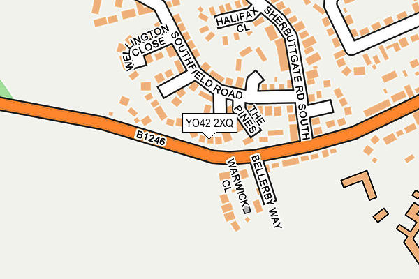 YO42 2XQ map - OS OpenMap – Local (Ordnance Survey)