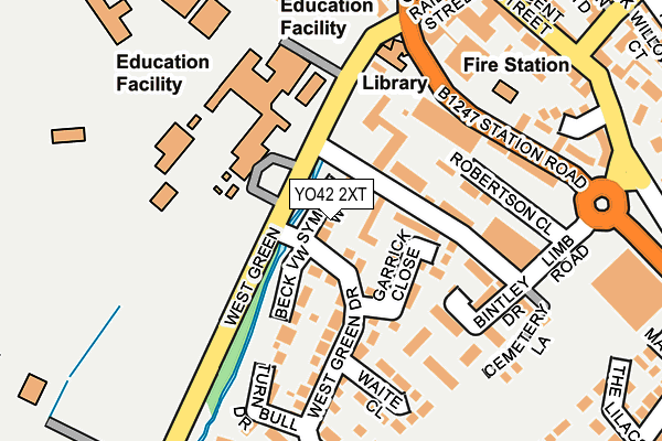 YO42 2XT map - OS OpenMap – Local (Ordnance Survey)