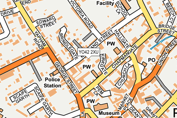 YO42 2XU map - OS OpenMap – Local (Ordnance Survey)