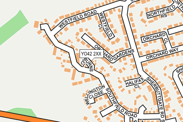 YO42 2XX map - OS OpenMap – Local (Ordnance Survey)