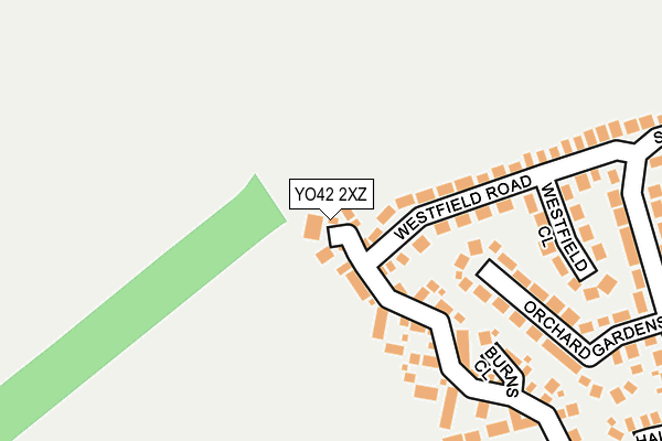 YO42 2XZ map - OS OpenMap – Local (Ordnance Survey)