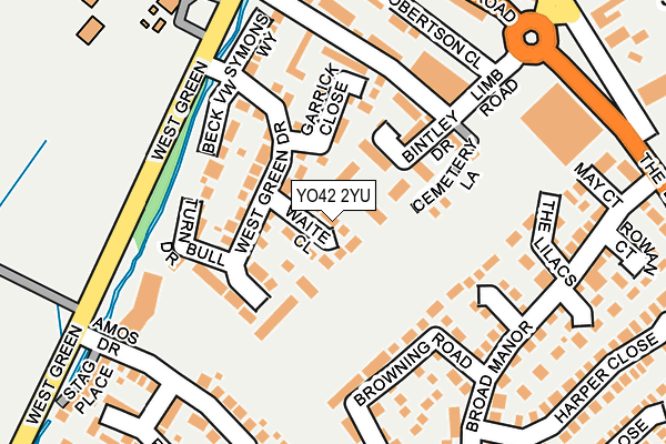 YO42 2YU map - OS OpenMap – Local (Ordnance Survey)