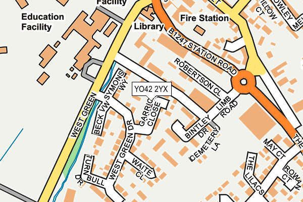 YO42 2YX map - OS OpenMap – Local (Ordnance Survey)