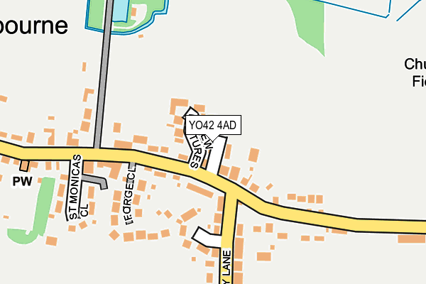 YO42 4AD map - OS OpenMap – Local (Ordnance Survey)