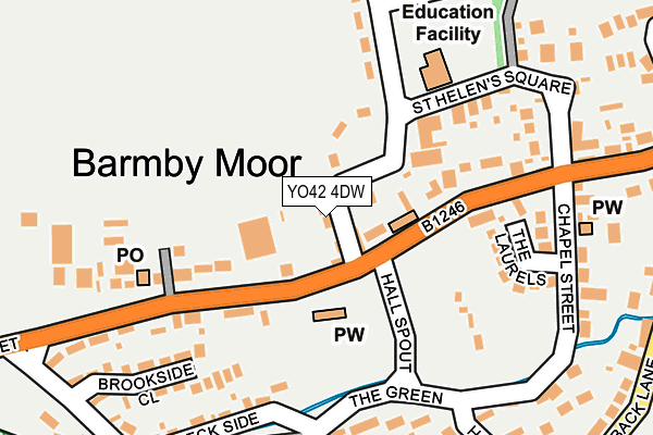 YO42 4DW map - OS OpenMap – Local (Ordnance Survey)