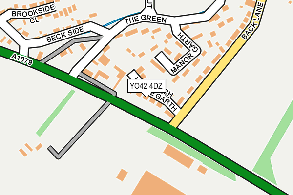 YO42 4DZ map - OS OpenMap – Local (Ordnance Survey)