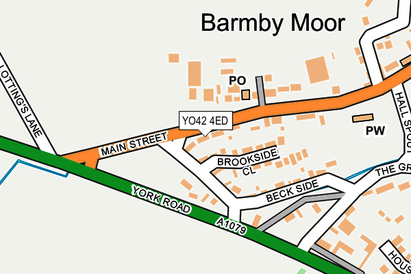 YO42 4ED map - OS OpenMap – Local (Ordnance Survey)