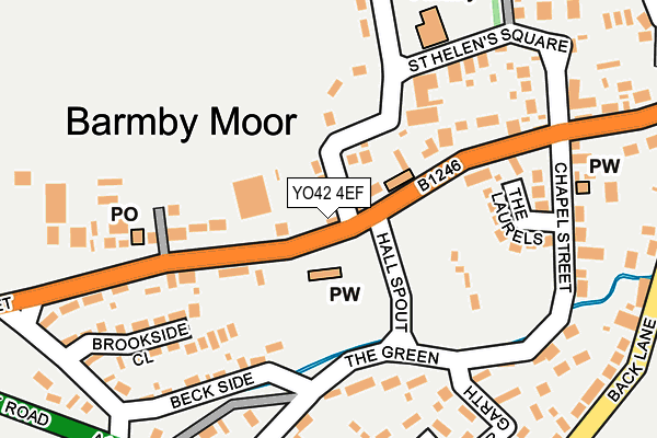 YO42 4EF map - OS OpenMap – Local (Ordnance Survey)