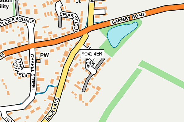 YO42 4ER map - OS OpenMap – Local (Ordnance Survey)