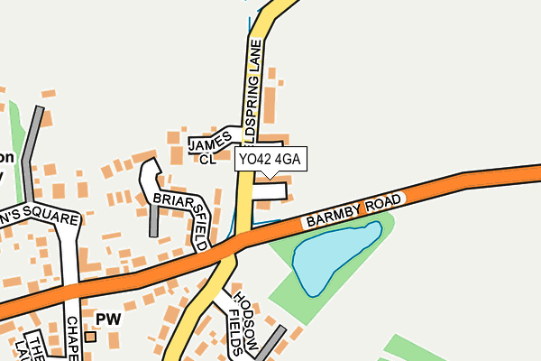 YO42 4GA map - OS OpenMap – Local (Ordnance Survey)