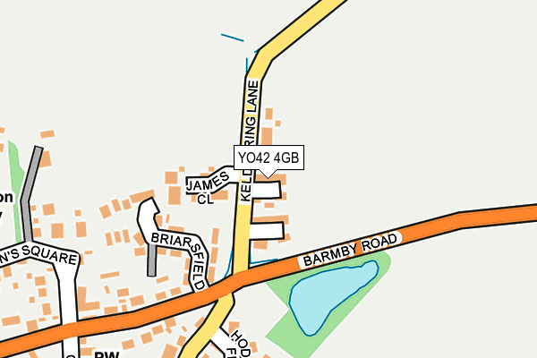 YO42 4GB map - OS OpenMap – Local (Ordnance Survey)