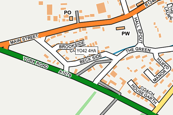 YO42 4HA map - OS OpenMap – Local (Ordnance Survey)