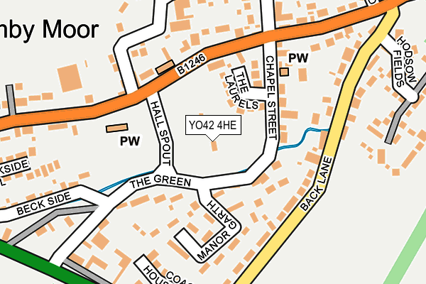 YO42 4HE map - OS OpenMap – Local (Ordnance Survey)