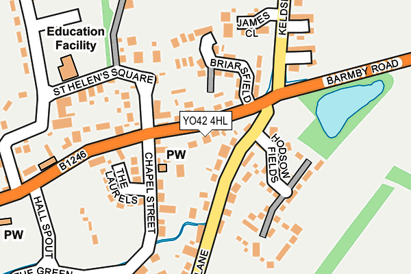 YO42 4HL map - OS OpenMap – Local (Ordnance Survey)