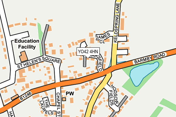 YO42 4HN map - OS OpenMap – Local (Ordnance Survey)