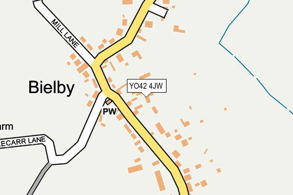 YO42 4JW map - OS OpenMap – Local (Ordnance Survey)