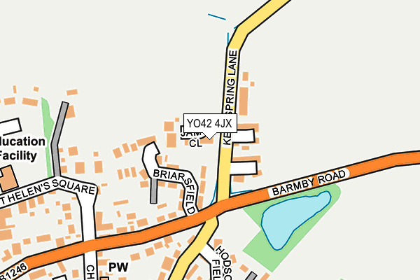 YO42 4JX map - OS OpenMap – Local (Ordnance Survey)