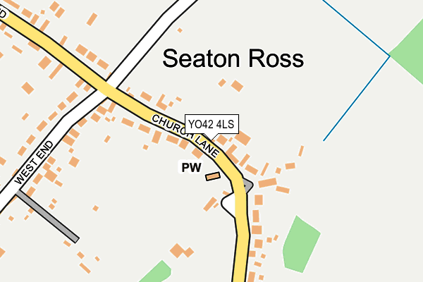 YO42 4LS map - OS OpenMap – Local (Ordnance Survey)