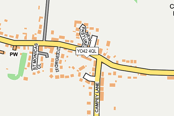 YO42 4QL map - OS OpenMap – Local (Ordnance Survey)