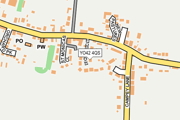 YO42 4QS map - OS OpenMap – Local (Ordnance Survey)