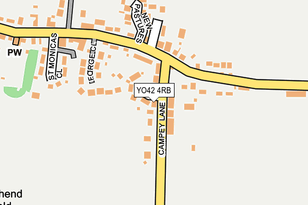 YO42 4RB map - OS OpenMap – Local (Ordnance Survey)