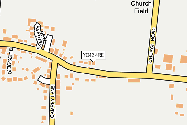 YO42 4RE map - OS OpenMap – Local (Ordnance Survey)