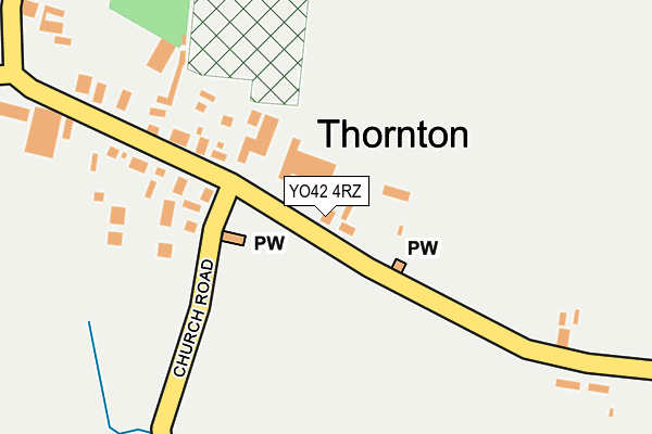 YO42 4RZ map - OS OpenMap – Local (Ordnance Survey)