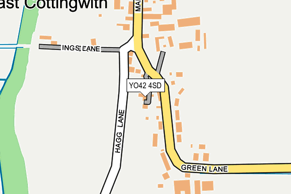 YO42 4SD map - OS OpenMap – Local (Ordnance Survey)