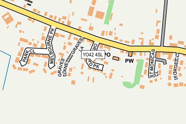 YO42 4SL map - OS OpenMap – Local (Ordnance Survey)